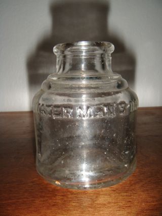Vintage - 2 Oz Glass Jar - Waterman ' S Ink - Usa 8 photo