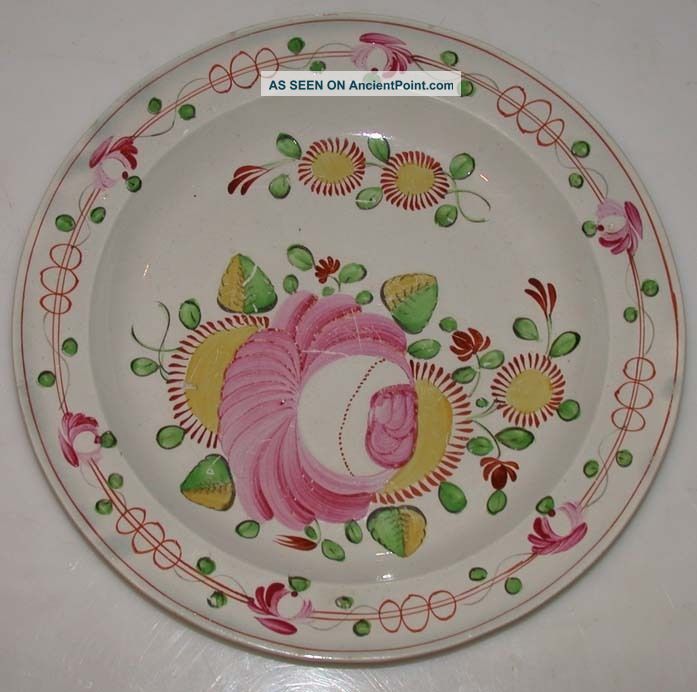 Antique English Creamware Plate Cream Ware 8 1/4 