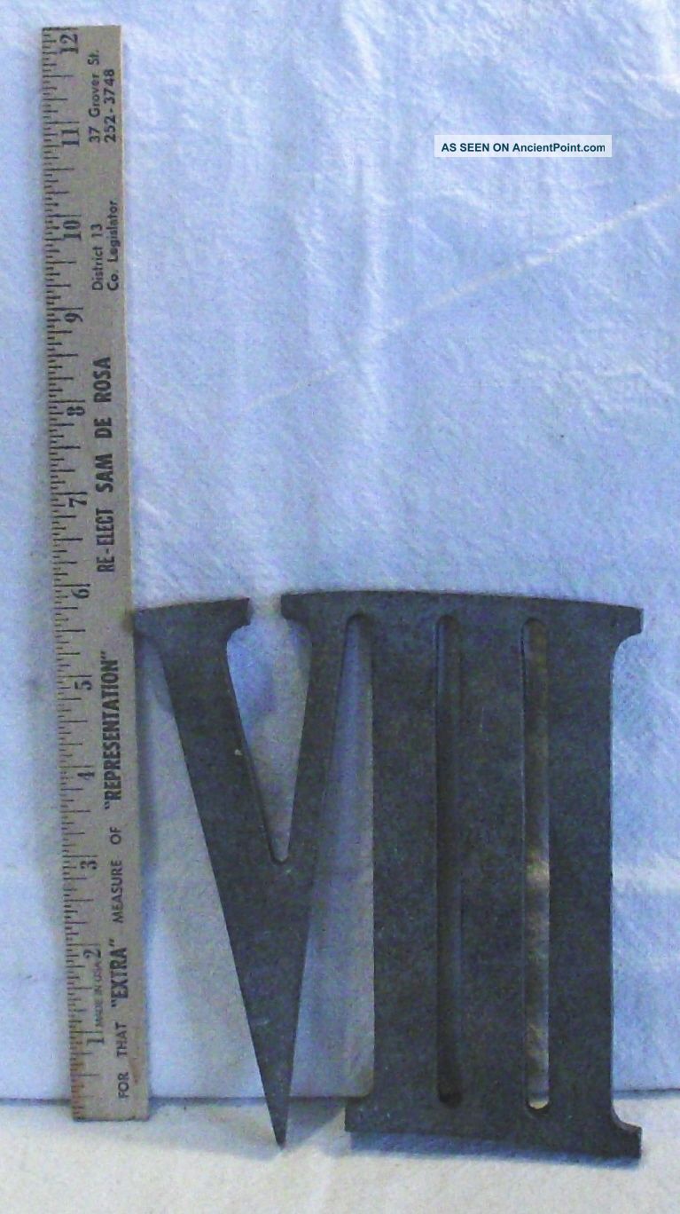 Vintage Roman Numerals Number V111 Aluminum Alloy Clock Numbers 6 