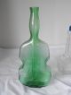 3 Vintage Cobalt & Green & Clear Violin Chello Banjo Bottles Decor Bottles photo 1