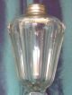 Sandwich Glass Whale Oil Lamp C1860 Antique Collar Swirled Pontil Lamps photo 1