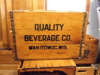 Hard To Find Quality Beverage Co.  Wood Crate In Condition photo