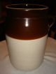 Antique Southern Pottery Glazed Crock 3 Creme And Brown Butter Churn Crocks photo 2