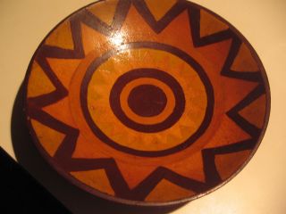Vintage Munising Painted Wooden Bowl - Unique Design photo