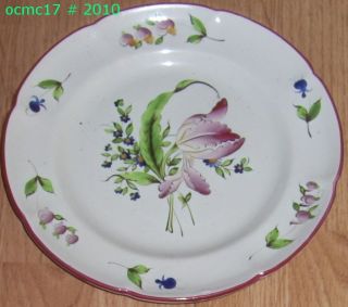 Antique St Clement Faience Plate 19 C.  Marked photo