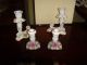 Antique Vintage Dresden Porcelain Candle Holders Flowers Excellent Cond. Candle Holders photo 1