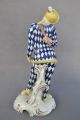 Pair Of Meissen Porcelain Harlequin Figurines Commedia Dell Arte Figurines photo 8