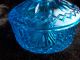 Antique Depression Glass Ice Blue Unknown And Unmarked Bowl Dish With Lid Other photo 3