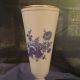 Antique Ceramic Blue Rose And Blue Wildflower Vase Stunnig Detail Vases photo 1