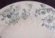 19c Victorian English Blue Transfer Floral Scroll Dessert Plate Butter Pats photo 1