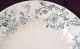 19c Victorian English Blue Transfer Floral Scroll Dessert Plate Butter Pats photo 2