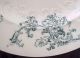 19c Victorian English Blue Transfer Floral Scroll Dessert Plate Butter Pats photo 5