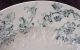 19c Victorian English Blue Transfer Floral Scroll Dessert Plate Butter Pats photo 7