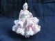 Vintage Crown Dreseden Lace Collectible Figurine Lady On Small Chair Figurines photo 1