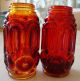 Depression Glass,  Cranberry Color,  Large Salt And Pepper Shakers Salt & Pepper Shakers photo 2
