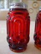 Depression Glass,  Cranberry Color,  Large Salt And Pepper Shakers Salt & Pepper Shakers photo 7