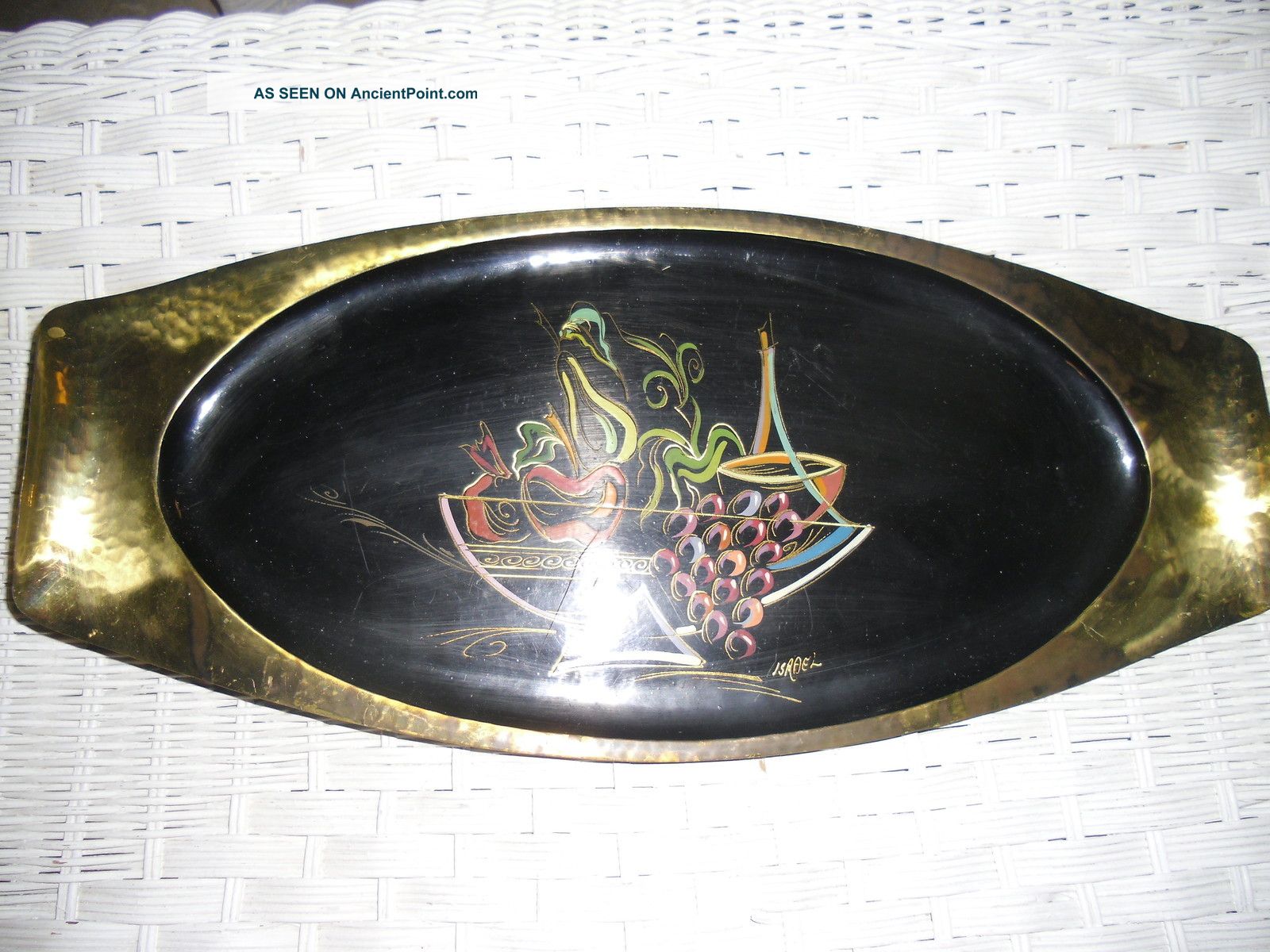 Antique Israel Tray Metalware photo