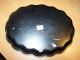 Vintage Nashco Black W/hand Painted Fruit Toleware Tray Platter Toleware photo 3