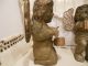 Vintage Pair Cherubs Angels Italy Figurines Instruments Gilded Old Florentine Carved Figures photo 4