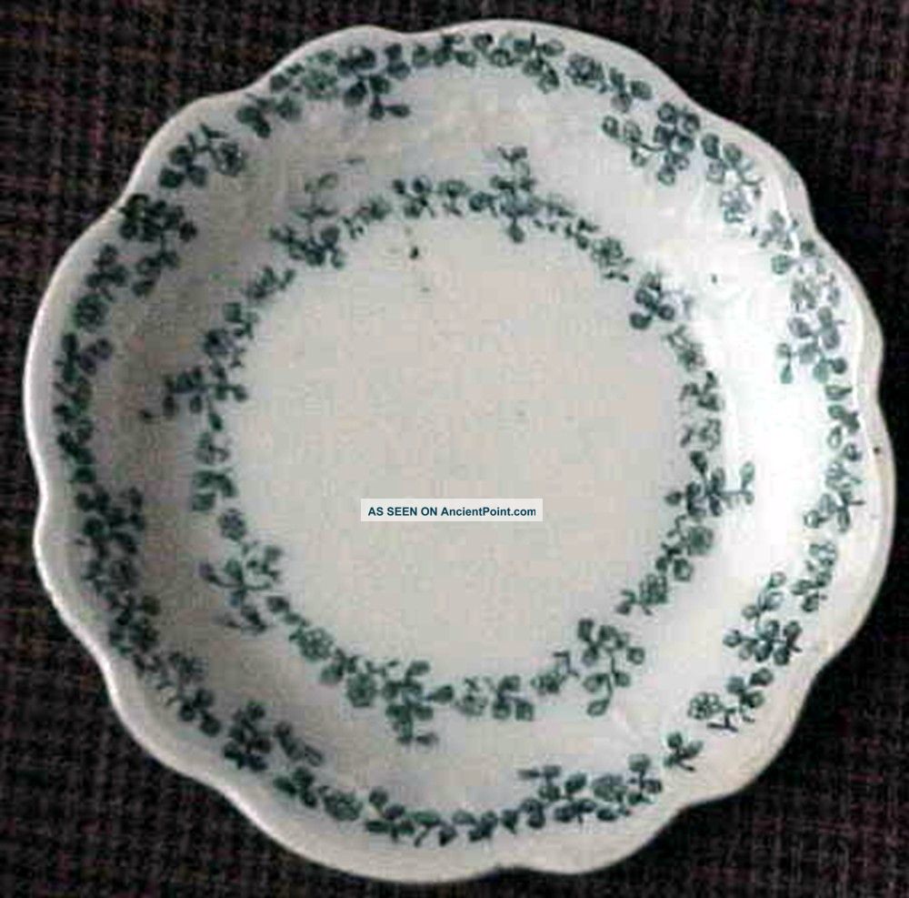 1900 Teal Green Transfer Blossom Leaf English Aesthetic Butter Pat Aldine Butter Pats photo