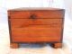 Antique Vintage Cedar Wood Shelac Box Trinket Dresser Vanity Jewelry Boxes photo 4