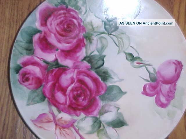 Hand Painted Rose Plate 9 