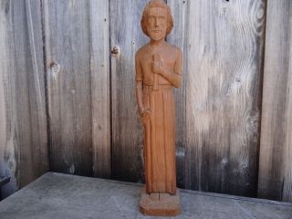 1974 Jesus Christ The Carpenter Sculpture Carving Wood 22 