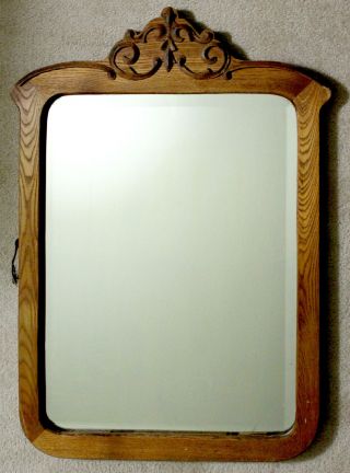 Great Antique Framed Beveled Mirror From 1901 In photo