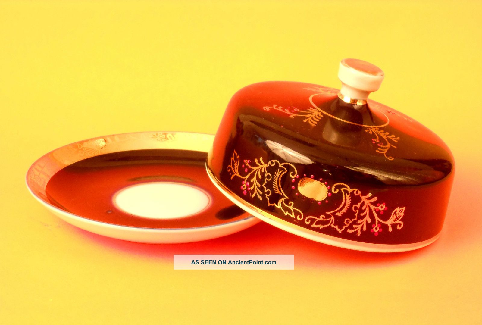 Soviet Russian Porcelain Tableware Butter Dish Lomonosov Lfz.  Made In Ussr Butter Pats photo