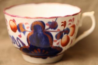 Antique Hand Painted Gaudy Welsh Cup Porcelain Decorative Arts photo