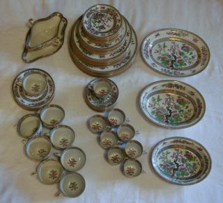 Minton Indian Tree Serv.  For 8 Plus Serving Dishes 60 Pieces Coffee & Demitasse photo