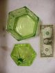Mid Century Emerald Glass Candy Jar Dish Antique Made In Usa Retro Vintage Bowl Jars photo 3