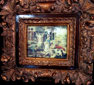 Large Ceramic Plaque Tile Young Bathers In Frame Neoclassical photo