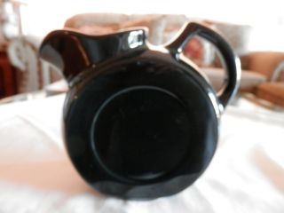 Pitcher Vintage California Pottery Usa Black Circle Design Deco Style photo