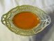Antique Bavaria Rwc Lattice Type Orange Luster Ware Oval Dish Look Bowls photo 1