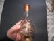 Art Nouveau French Intaglio Glass Copper Cologne Bottle Perfume Bottles photo 6