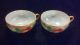 Set Of 2 Hand Painted Iridescent Glaze Fine Bone China Tea Cups Teacup Cups & Saucers photo 1