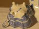 Vintage Quatrefoil Blue & White,  Hand Painted Design,  Tea Cup & Saucer - Chinese Cups & Saucers photo 5
