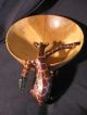 Primitive Art Hand Carved Wooden Bowl Drinking Giraffe Decorative Folk Africa Bowls photo 4