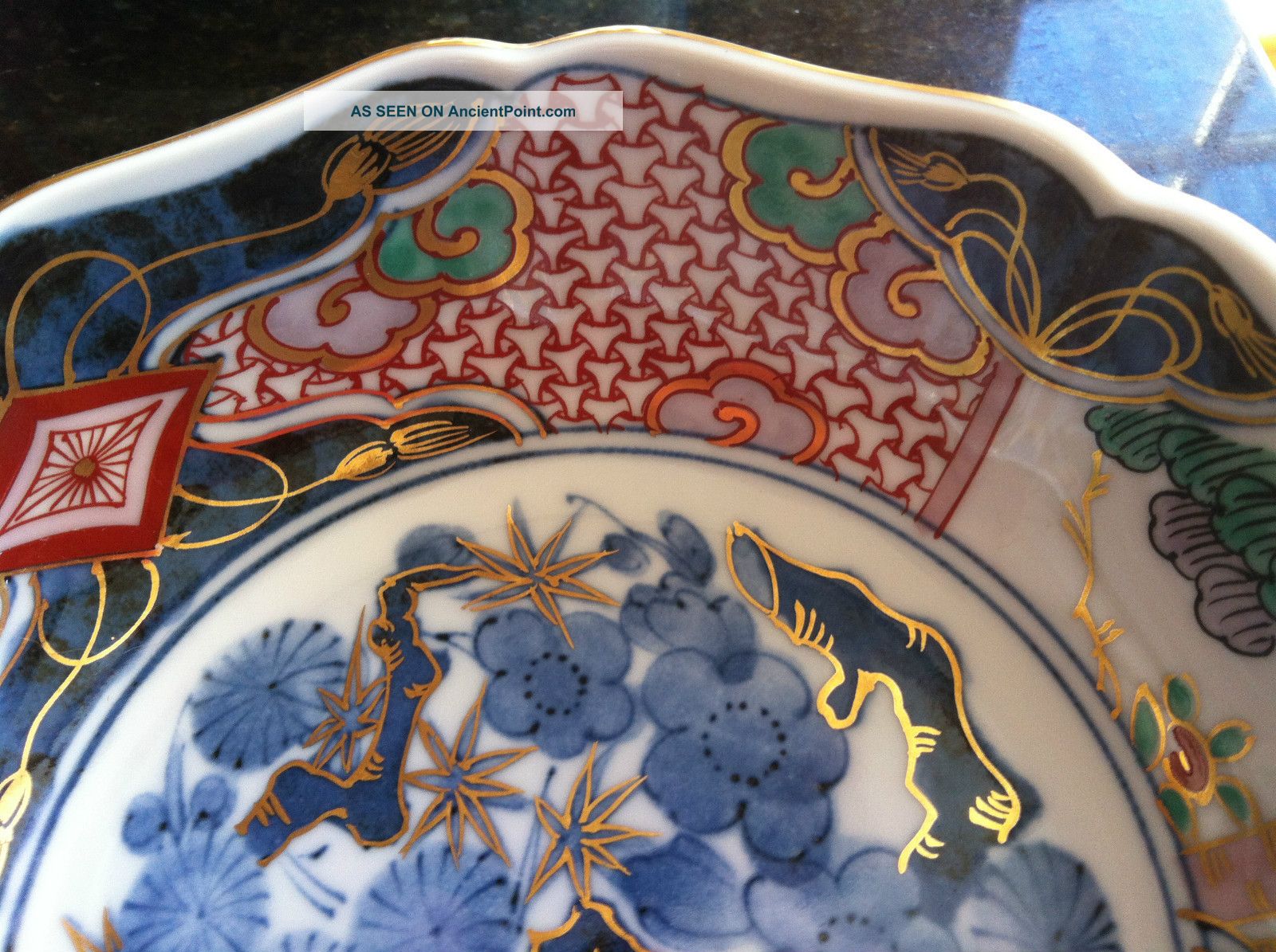 Japanese Signed Satsuma Pottery Bowl Gold China Plates photo