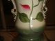 Vintage Fredi Signed Lamp - Floral Painted Lamp - Ceramic Lamp W/metal Base - Lovely Lamps photo 8