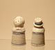 19th C.  Kate Greenway Porcelain Boy & Girl Salt Pepper Shaker Figurines Salt & Pepper Shakers photo 2