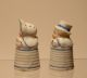 19th C.  Kate Greenway Porcelain Boy & Girl Salt Pepper Shaker Figurines Salt & Pepper Shakers photo 3