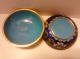 Antique Asian Blue Cloisonne Box With Flower Late 1800 ' S - Early 1900 ' S Boxes photo 2
