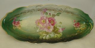 Antique China Bowl/relish Dish,  Painted With Roses photo