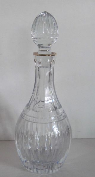 Waterford Crystal Decanter - Hanover Gold W/orig.  Stopper photo