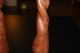 Antique Primitive Hand Carved Wooden Barley Twist Candle Stick Holders Primitives photo 3