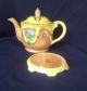 Luster Ware Teapot With Stand Hand Painted Japan 1920 ' S 1930 ' S Collectible Teapots & Tea Sets photo 4