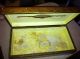 Antique Tissue Box Wooden Made In Italy Toleware photo 8