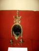 Antique French Empire Style Gold Gilt Solid Brass Mirror Sconce Urn Torch Swags Mirrors photo 1